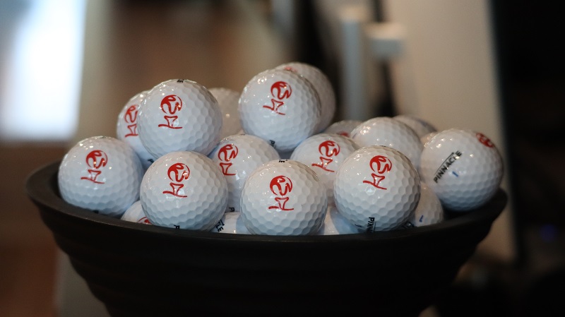 golf balls with monster golf club logo